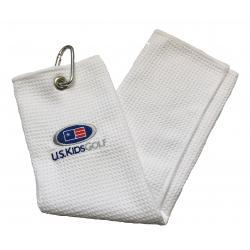 US Kids Golf Mikrofaser Handtuch weiß