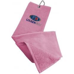 US Kids Golf Velours Handtuch pink