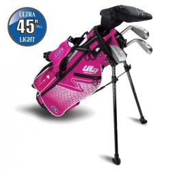 US Kids Golf UL7 Starterset Ultralight UL45 115122cm LH pinkweiß