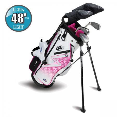U.S. Kids Golf UL7 Starterset Ultralight UL48, 5-teilig, 122-130cm, RH, weiß/pink