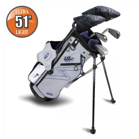 U.S. Kids Golf UL7 Starterset Ultralight UL51, 5-teilig, 130-137cm, RH, hellgrau/navy