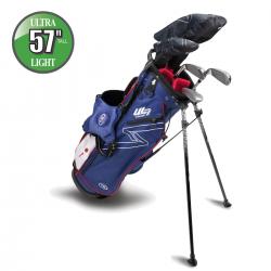 US Kids Golf UL7 Starterset Ultralight UL57 145152cm RH 5teilig navyrot