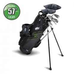 US Kids Golf UL7 Starterset Ultralight UL57 145152cm LH 7teilig schwarzgrün