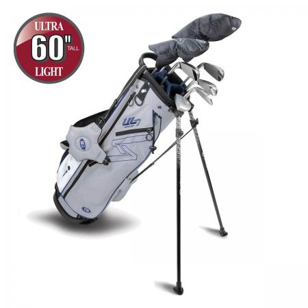 U.S. Kids Golf UL7 Starterset Ultralight UL60, 152-160cm, LH, 7-teilig, hellgrau/navy