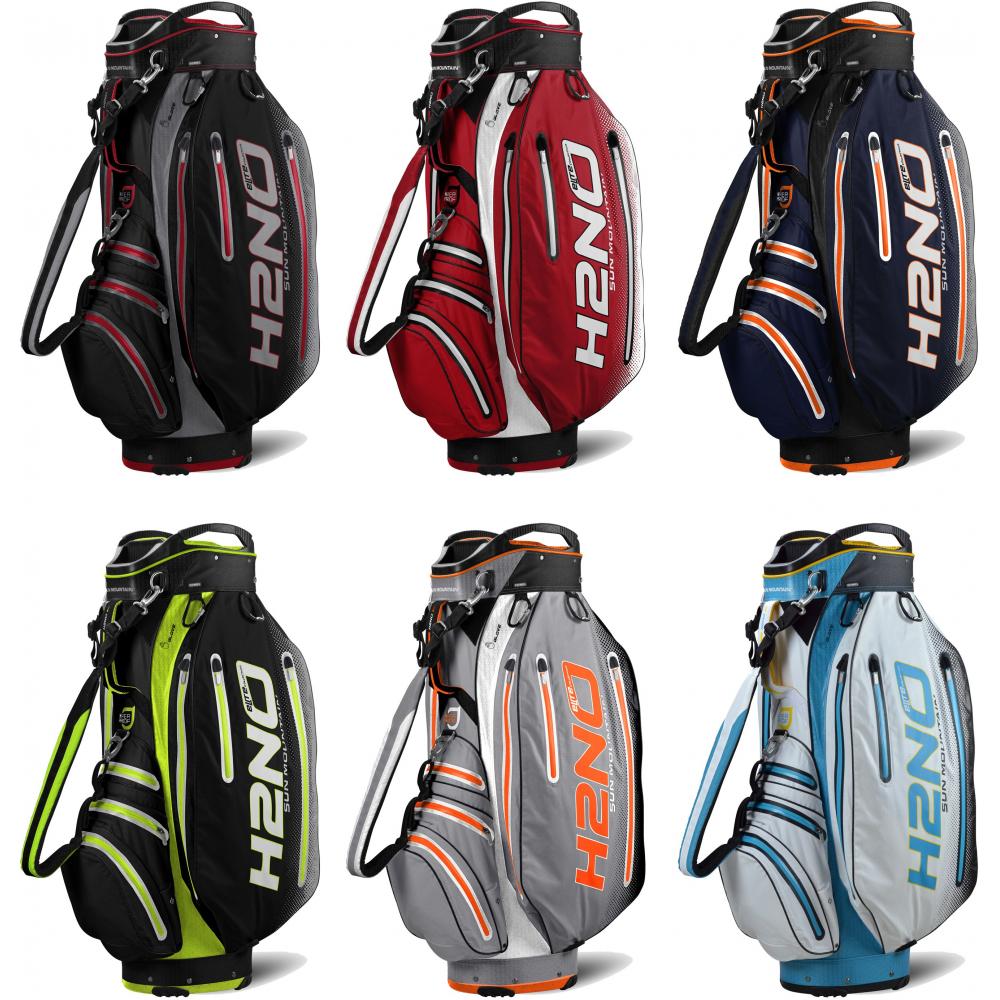 Sun Mountain H2NO Elite Waterproof Golf Cartbag, weiß/eisblau