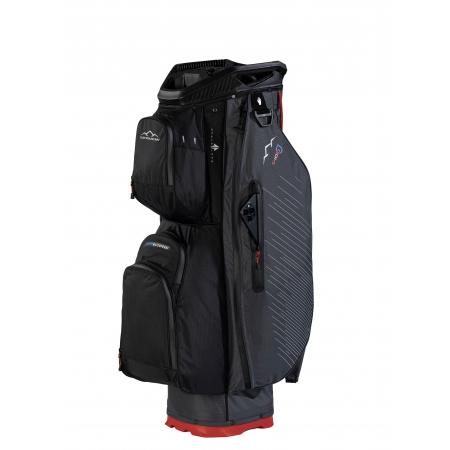 Sun Mountain Cartbag H2NO C100 WP, steel/schwarz/rot