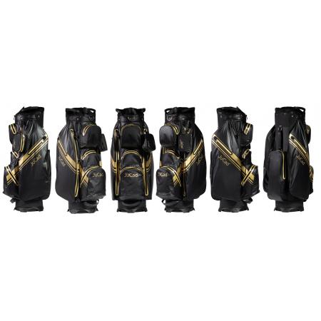 JuCad Cartbag Aquastop Plus Facelift, schwarz/gold