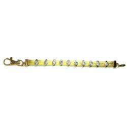 Crystal Leder Zählkette gold