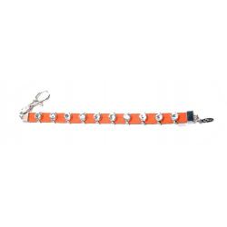 Crystal Leder Zählkette orange