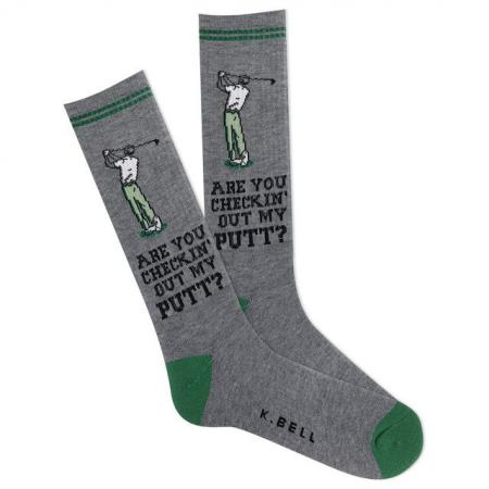 K. Bell Herren-Golfsocken Checking Out My Putt