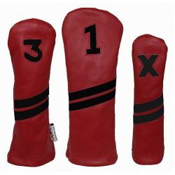 Sunfish Leder Headcover Ace rotschwarz