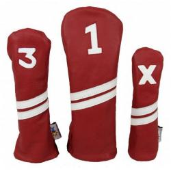 Sunfish Leder Headcover Ace rotweiß