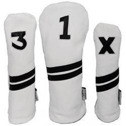 Sunfish Leder Headcover Ace weißschwarz