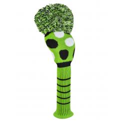 Bommel Strick Headcover grün Driver Punkte
