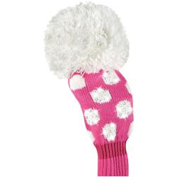 Bommel Sparkle Strick Headcover pink Fairwayholz Punkte