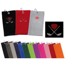 cbfmoda Golftuch Schläger mit Herz dunkelgrün