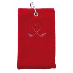 cbfmoda Golftuch Schläger mit Herz rot