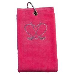 cbfmoda Golftuch Herz mit Schlägern pink