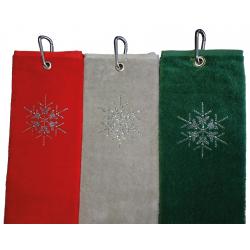 cbfmoda Golftuch Eiskristall rot