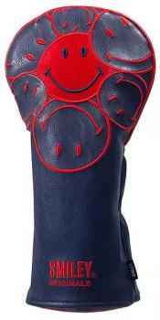 KraveGolf Stacked Smiley Originals Headcover, dunkelblau/rot, 3er Set