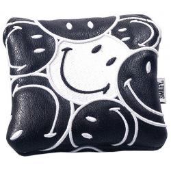 KraveGolf Stacked Smiley Originals Mallet Puttercover schwarzweiß