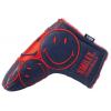 KraveGolf Stacked Smiley Originals Blade Puttercover, dunkelblau/rot