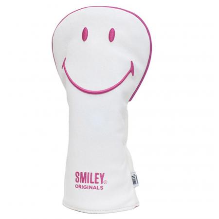 KraveGolf Classic Smiley Originals Headcover, weiß/pink