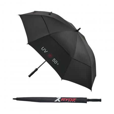 Rydz Gear Automatik UV-Golfschirm, schwarz/weiß/rot