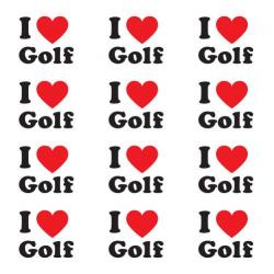 Golfdotz Golfballmarkierungen I Love Golf