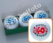 Golfball-Set &quote;Geburtstag&quote; - 40 Jahre