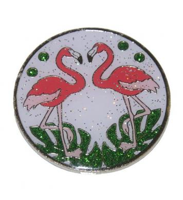 Navika Glitzy Ballmarker Dancing Flamingos