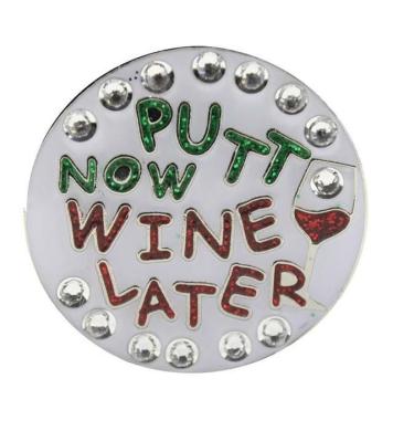 Navika Crystal Ballmarker Putt Now Wine Later