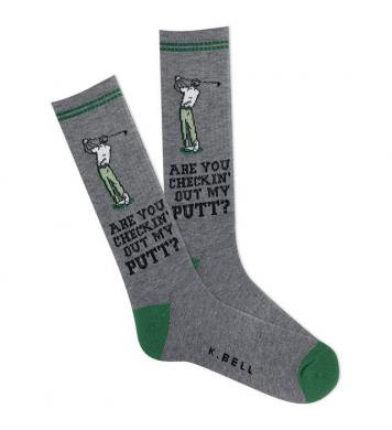 K. Bell Herren-Golfsocken Checking Out My Putt